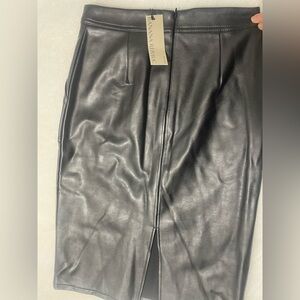 Banana Republic Black Faux Leather-Style Skirt